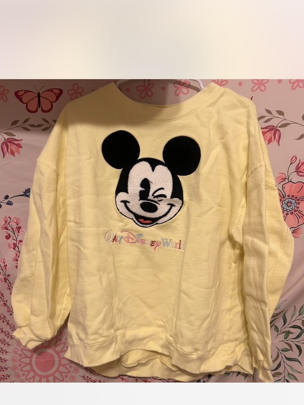 Viral Butter Yellow Mickey Mouse Disney World Crewneck